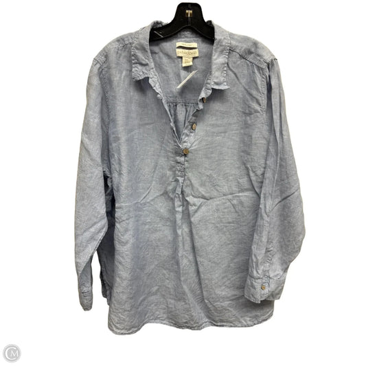 Top Long Sleeve By Cynthia Rowley In Blue, Size: 2x