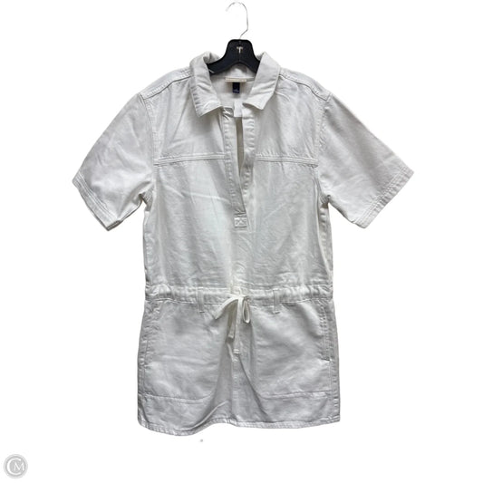 Dress Casual Midi By Universal Thread In White Denim, Size: M