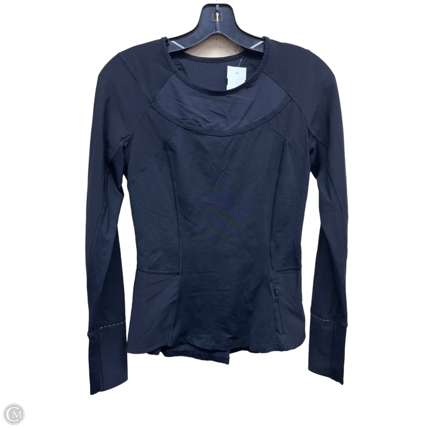 Athletic Top Long Sleeve Crewneck By Lululemon In Black, Size: 4