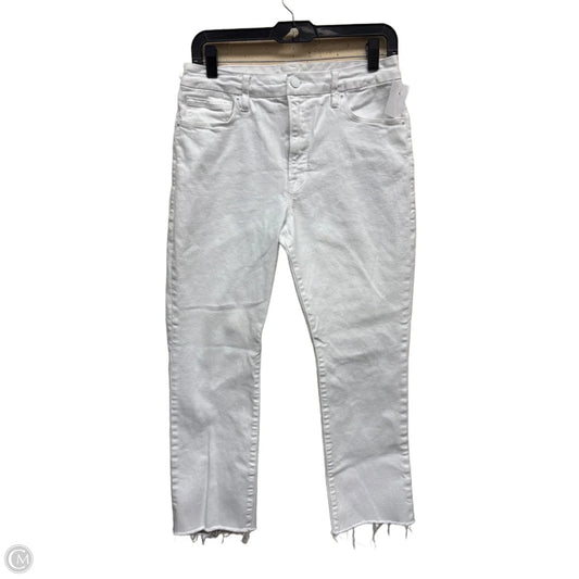 Jeans Straight By Good American In White Denim, Size: 10