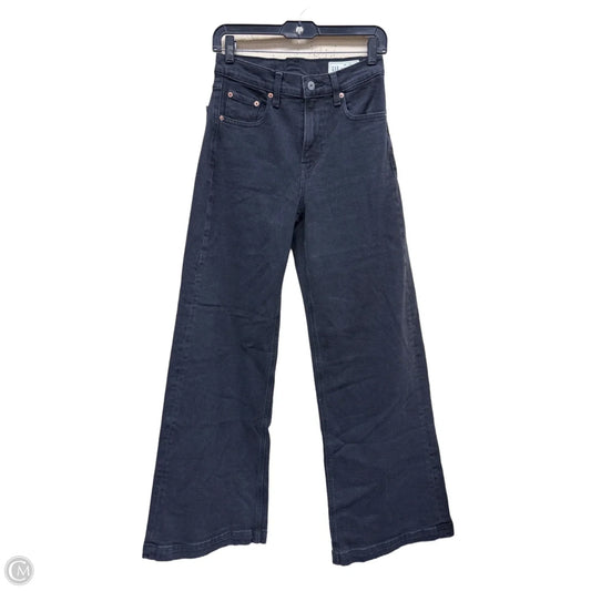 Jeans Wide Leg By Gap In Black Denim, Size: 2