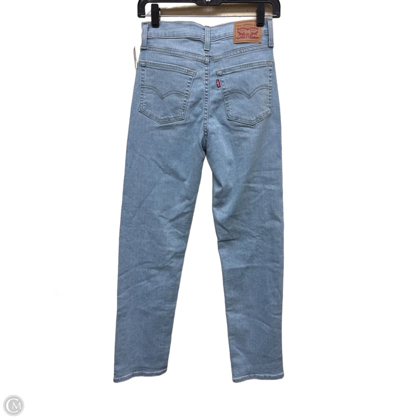 Jeans Straight By Levis In Blue Denim, Size: 2
