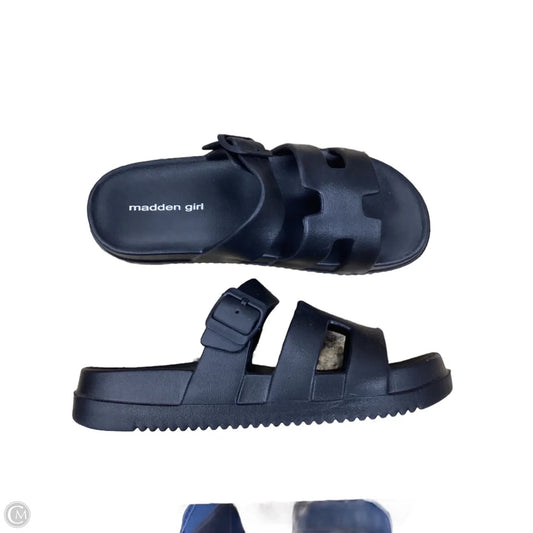 Sandals Flats By Madden Girl In Black, Size: 7