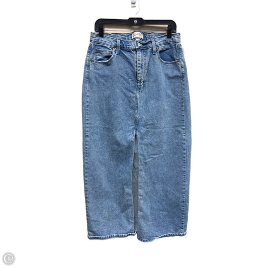 Skirt Maxi By Universal Thread In Blue Denim, Size: 10