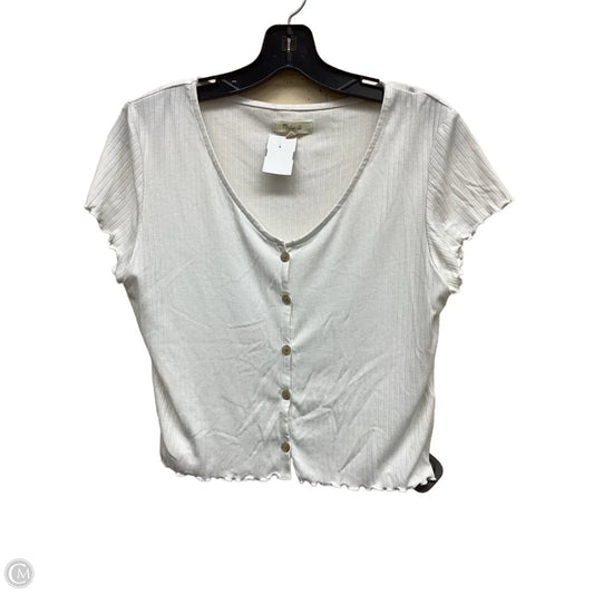Top Short Sleeve By Madewell In Cream, Size: L