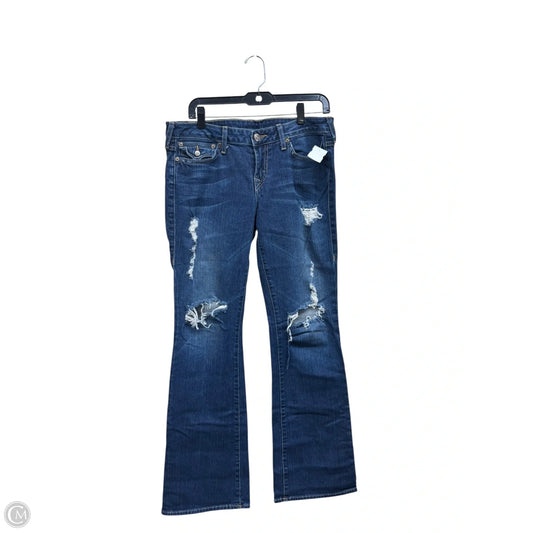 Jeans Wide Leg By True Religion In Blue Denim, Size: 12