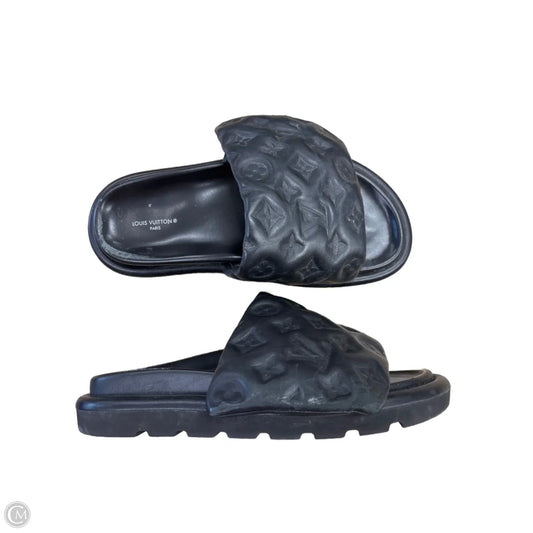 Shoes Luxury Designer By Louis Vuitton In Black, Size: 8