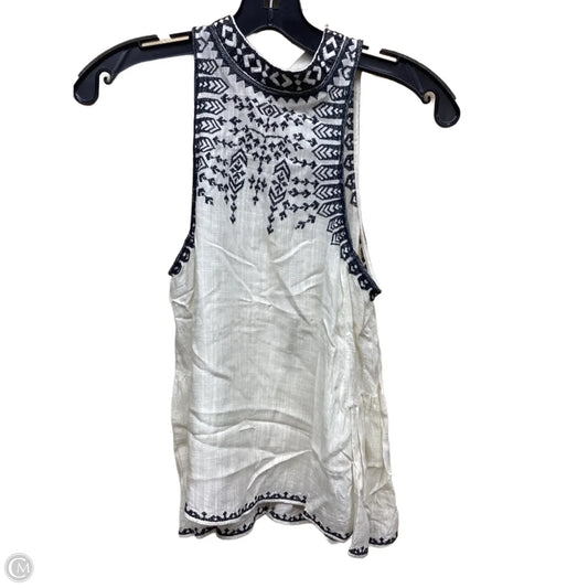 Top Sleeveless By Ecote In Blue & Cream, Size: Xs