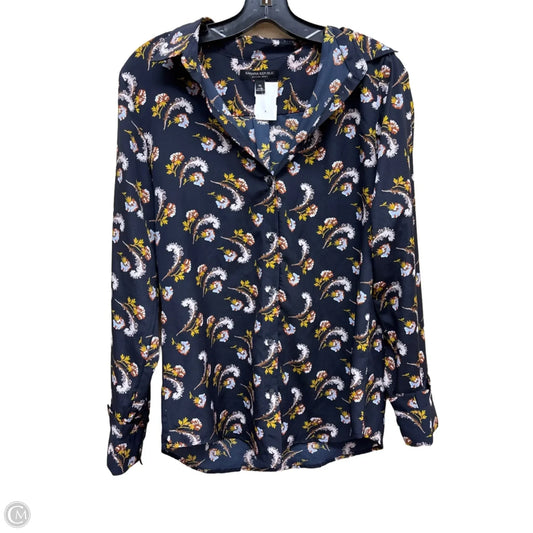 Top Long Sleeve By Banana Republic In Multi-colored, Size: M