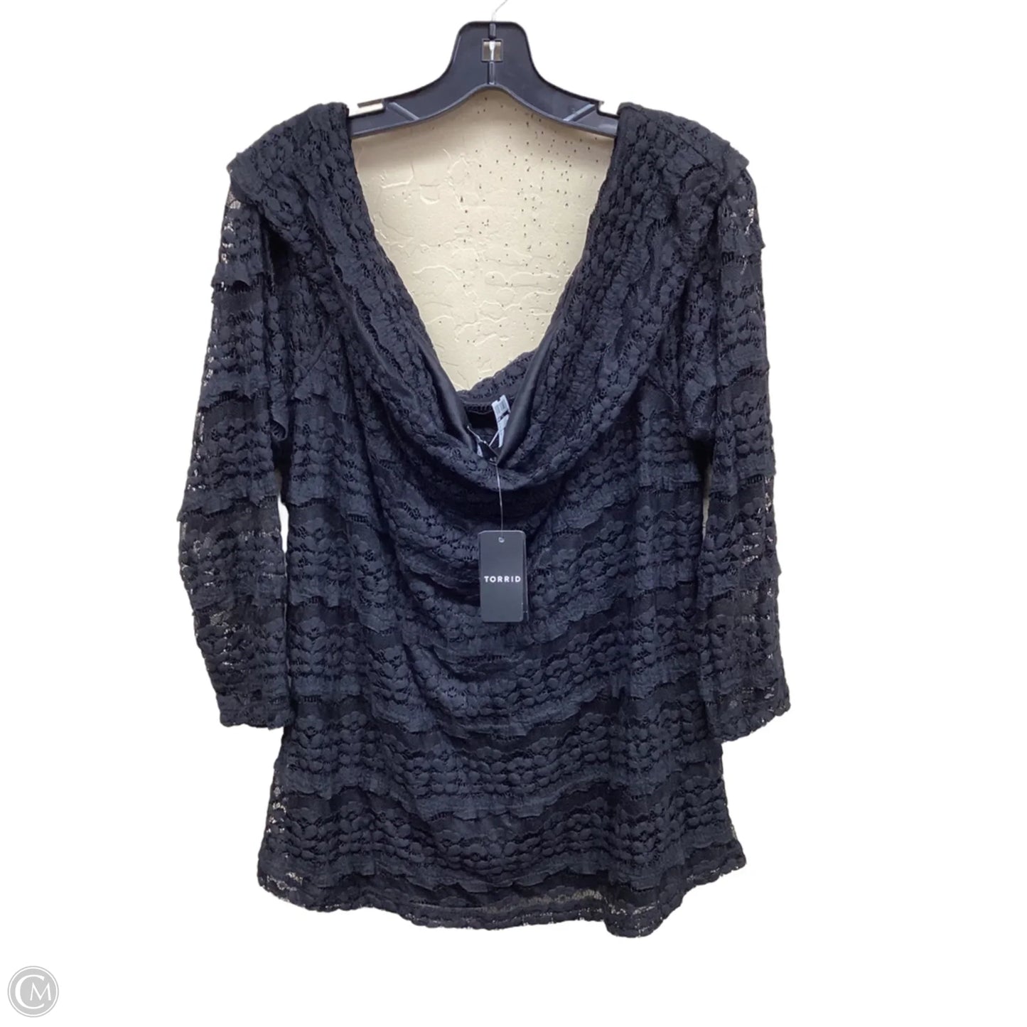 Top Long Sleeve By Torrid In Black, Size: 4x