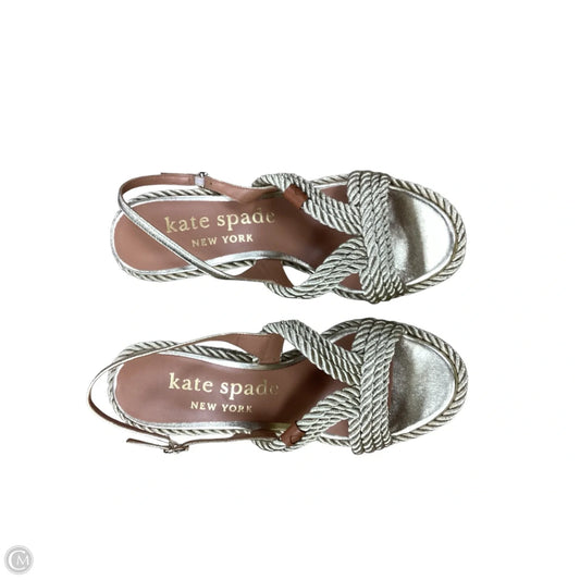 Sandals Designer By Kate Spade In Gold & Tan, Size: 9.5