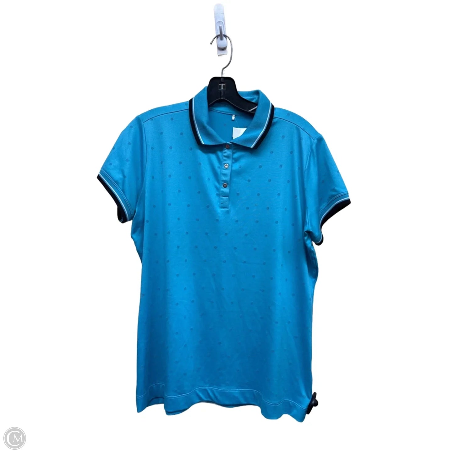 Athletic Top Short Sleeve By Nike In Blue, Size: L