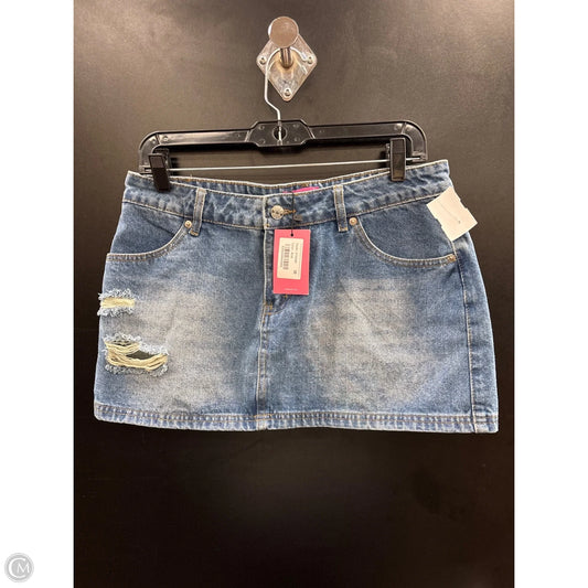 Skirt Mini & Short By Clothes Mentor In Blue Denim, Size: M