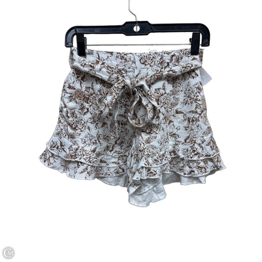 Shorts By Blue Rain In Brown & Cream, Size: Xs