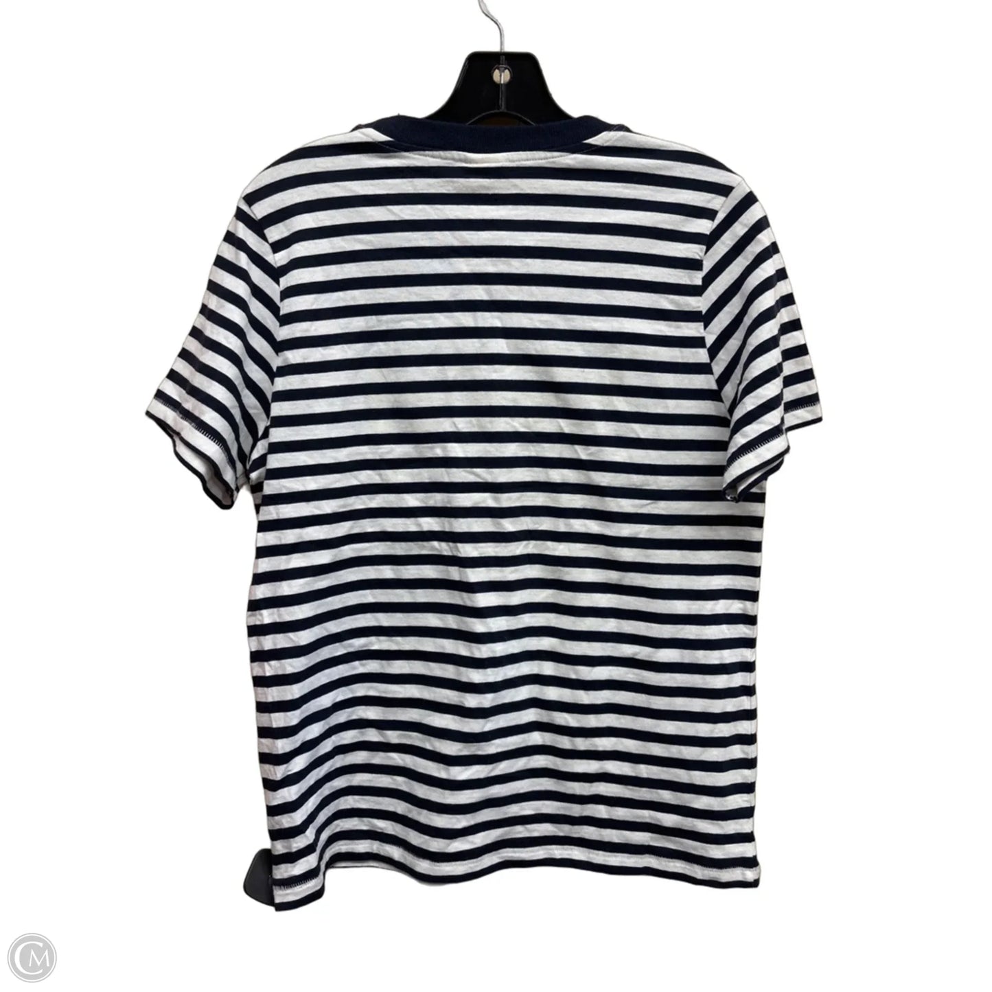 Top Short Sleeve By H&m In Striped Pattern, Size: S
