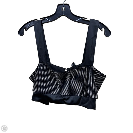 Top Sleeveless By Forever 21 In Black & Silver, Size: M