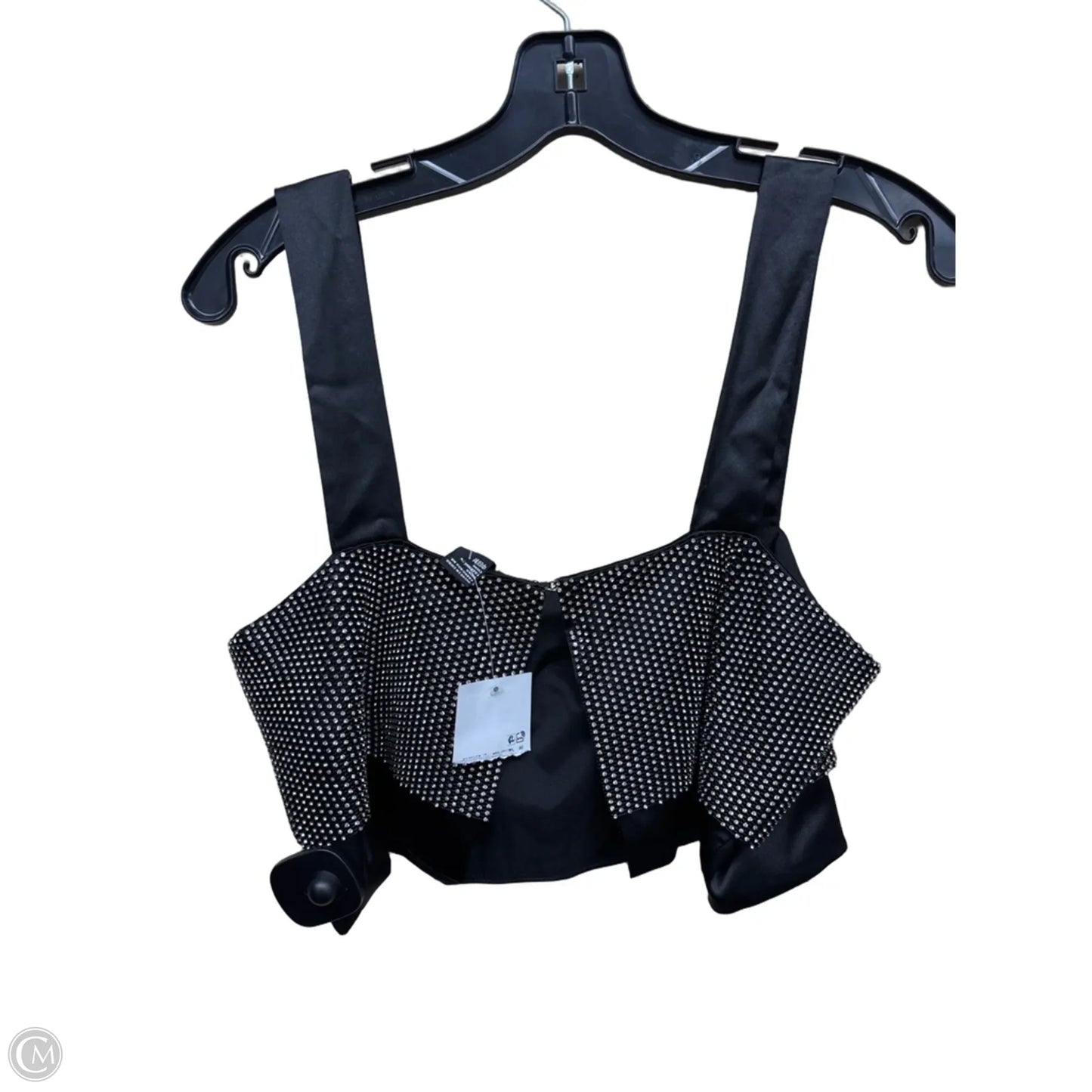 Top Sleeveless By Forever 21 In Black & Silver, Size: M