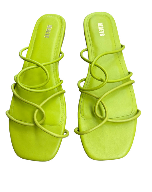 Green Sandals Flats Maeve, Size 9