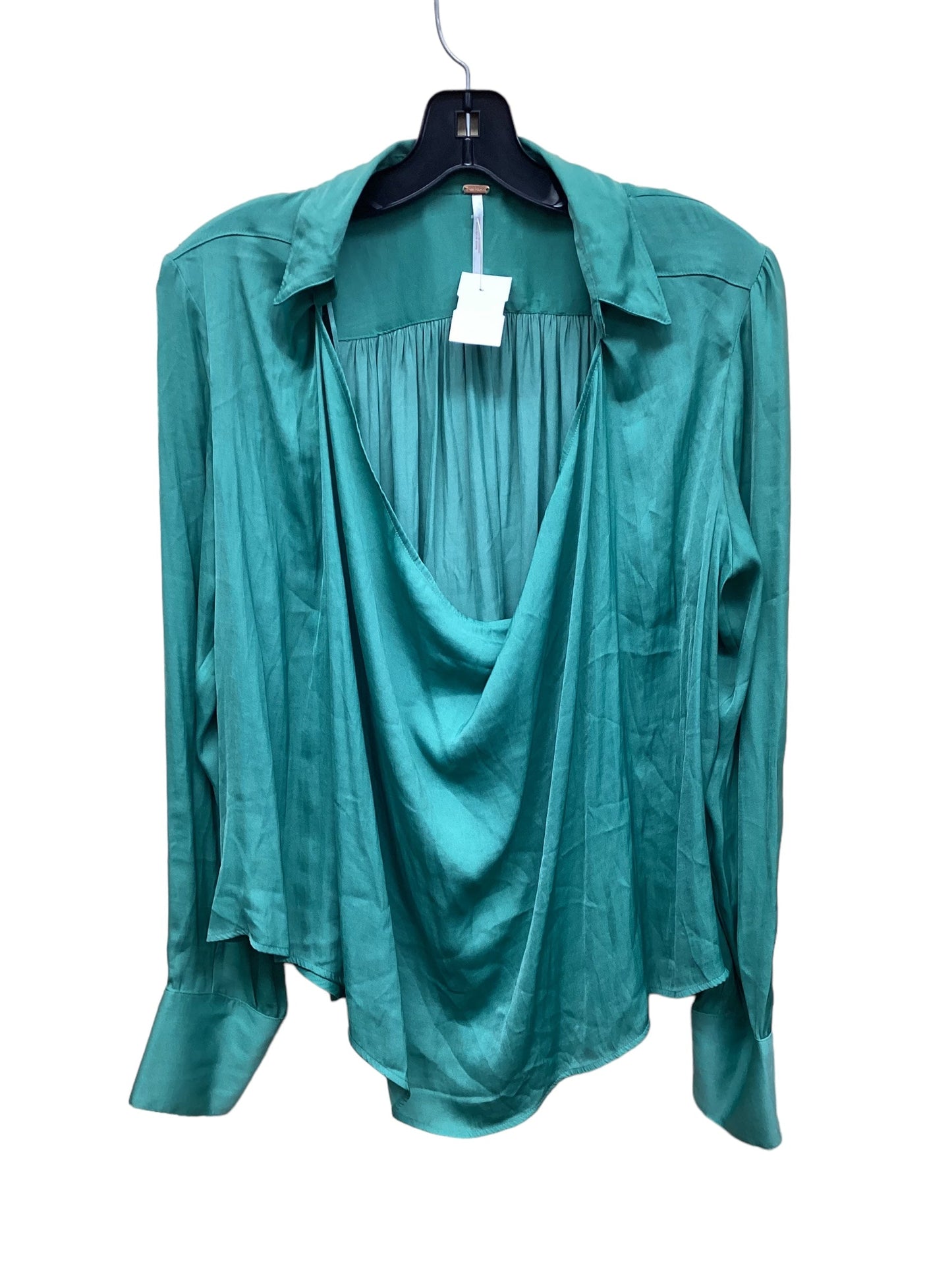 Top Long Sleeve By Free People In Green, Size: S