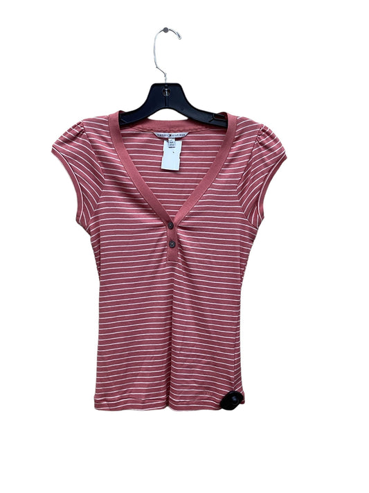 Pink & White Top Short Sleeve Tommy Hilfiger, Size S