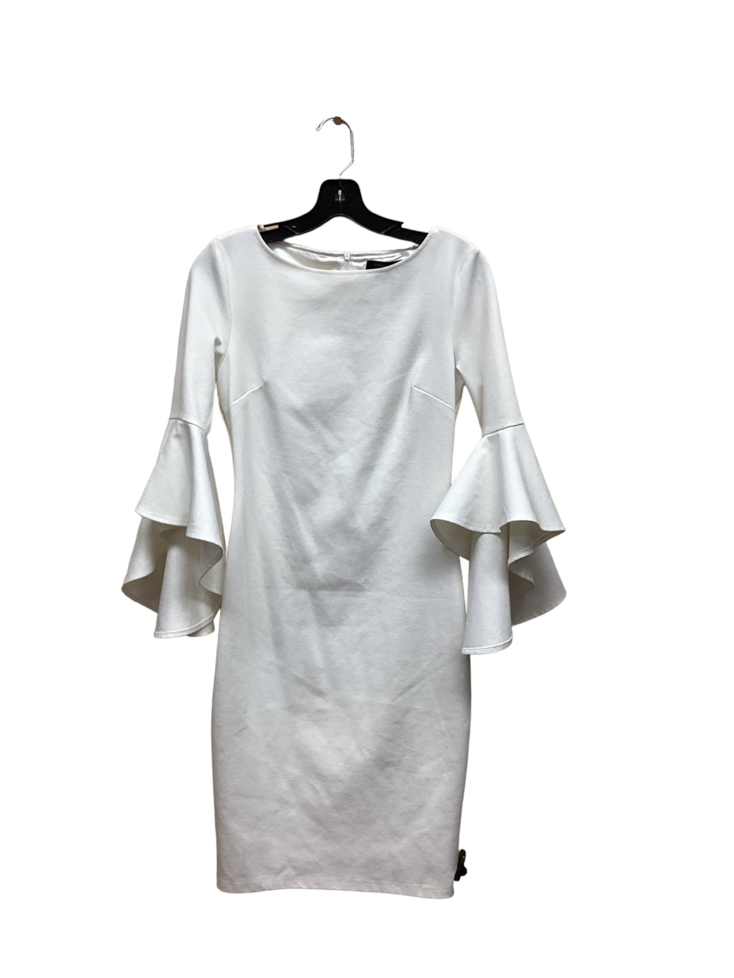 White Dress Casual Midi Clothes Mentor, Size S