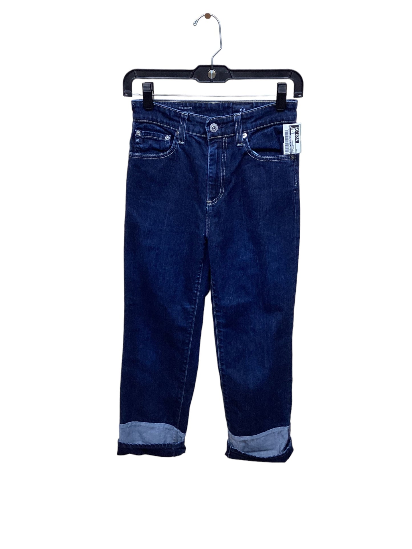 Blue Denim Jeans Straight Adriano Goldschmied, Size 0