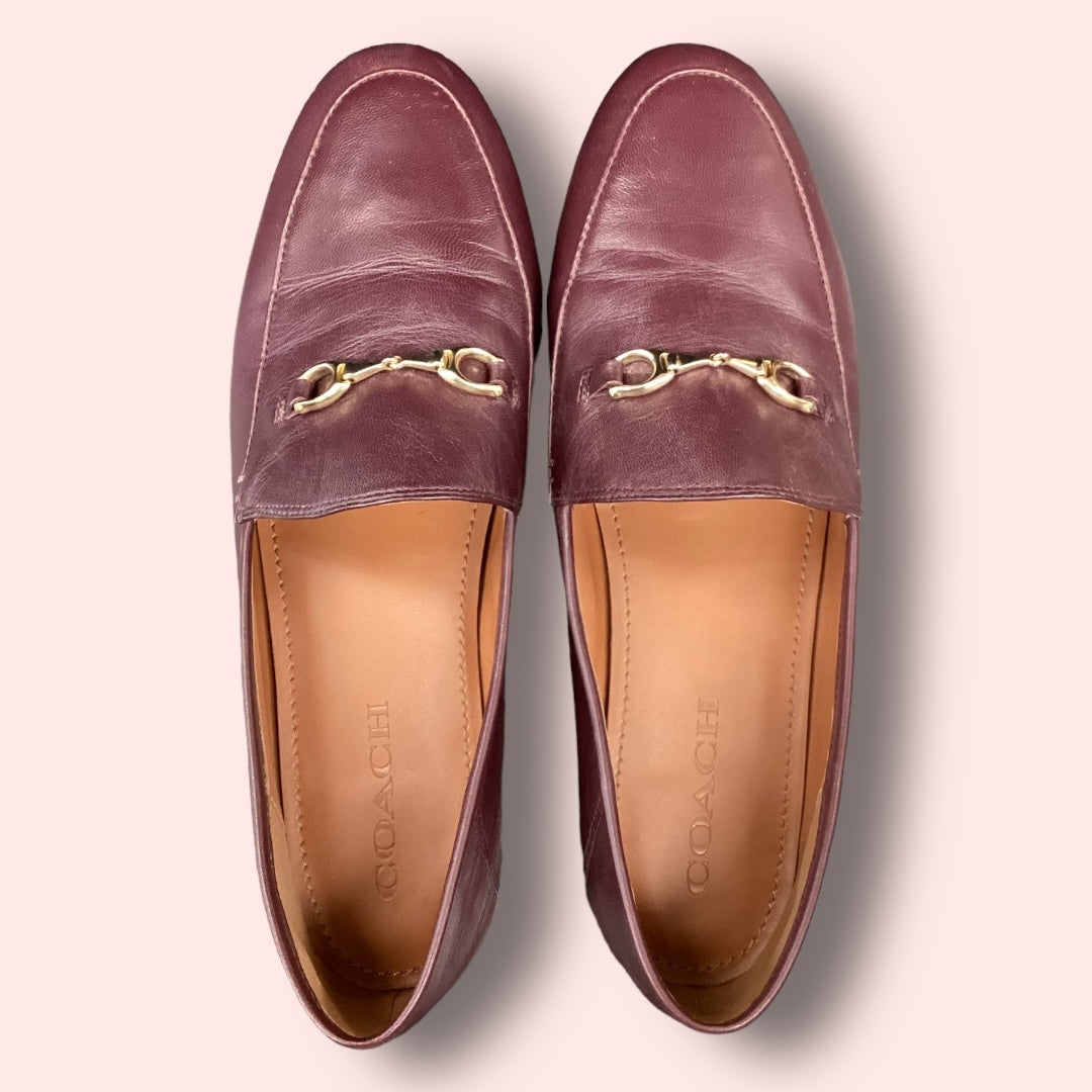 Purple Shoes Flats Coach, Size 10