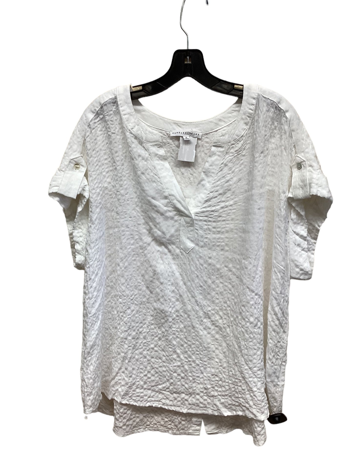 White Top Short Sleeve Jane And Delancey, Size Xl