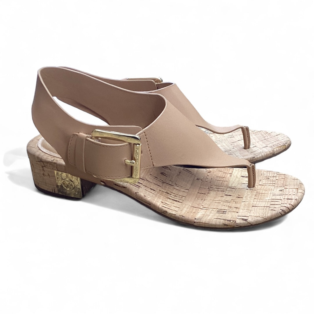 Tan Sandals Flats Michael By Michael Kors, Size 5