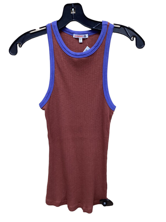 Top Sleeveless By Sundry In Blue & Red, Size: S