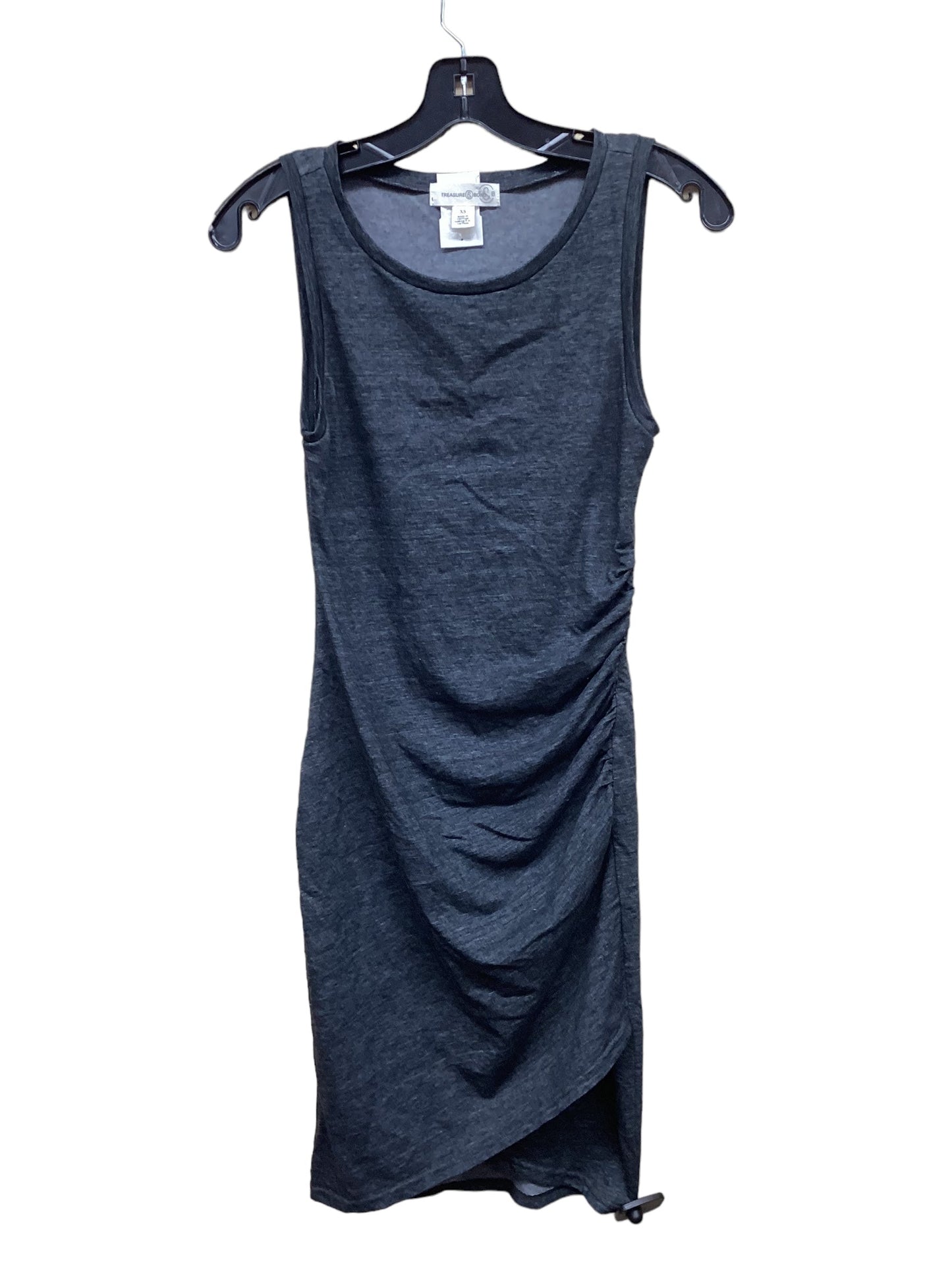 Dress Casual Midi By Treasure And Bond In Grey, Size: Xs