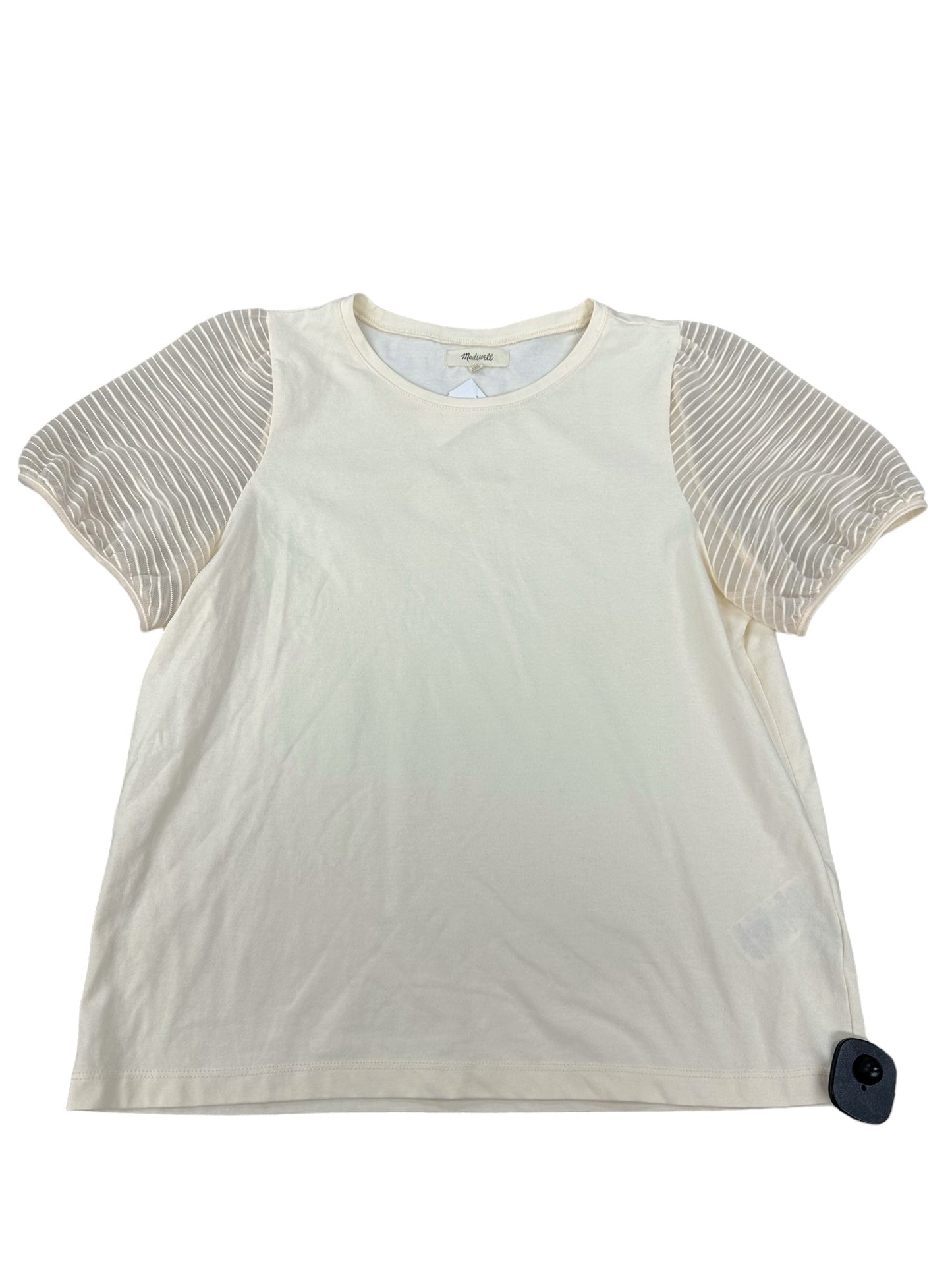 Top Short Sleeve By Madewell In Cream, Size: S