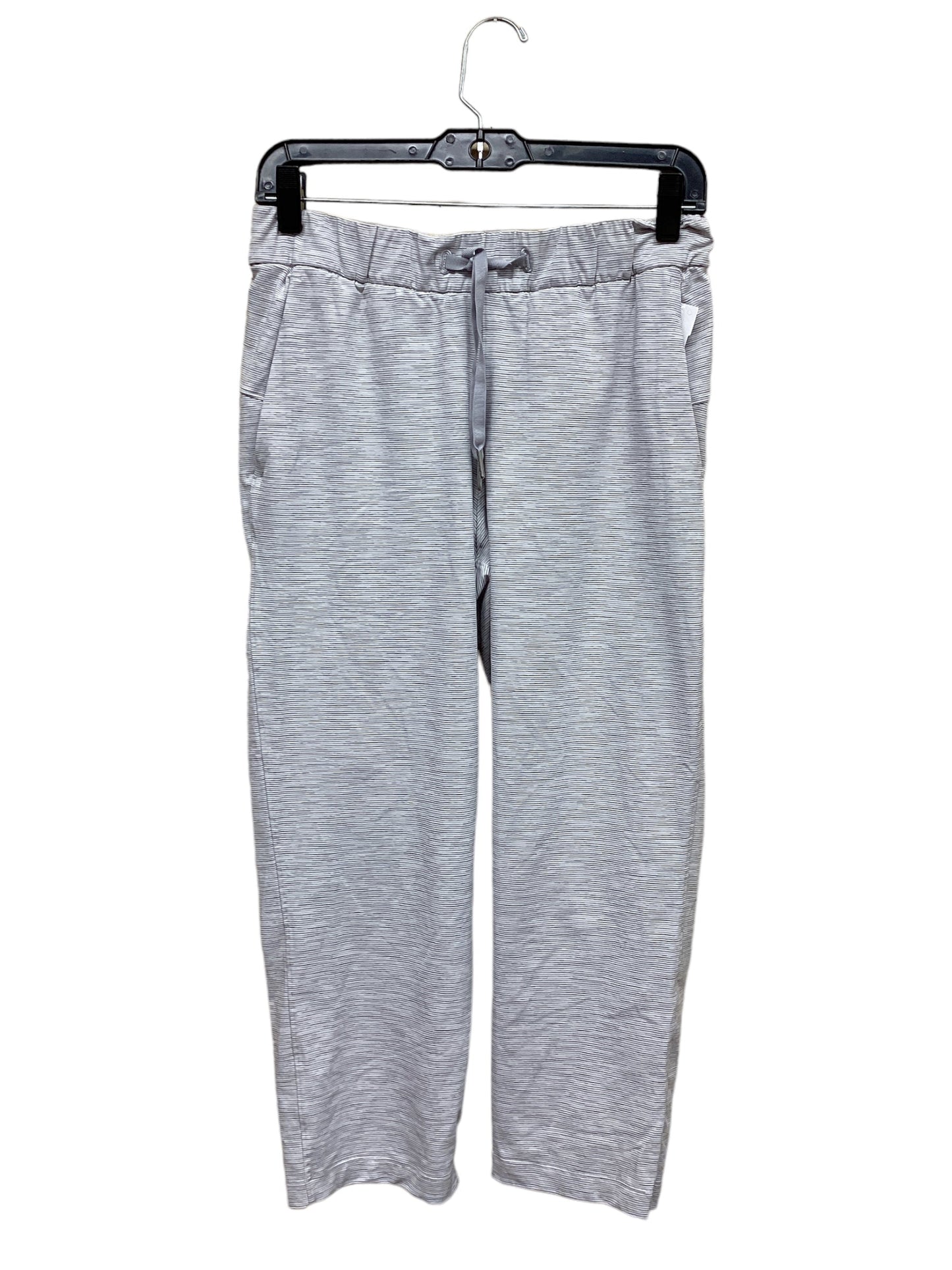 Athletic Pants By Lululemon In Grey & White, Size: 6