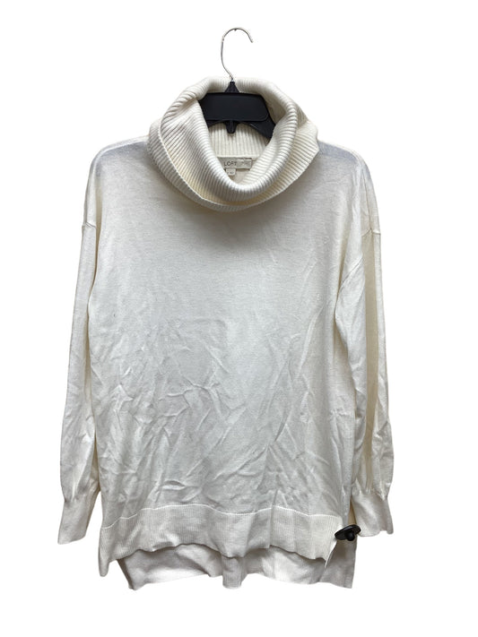 Sweater By Loft In Ivory, Size: M