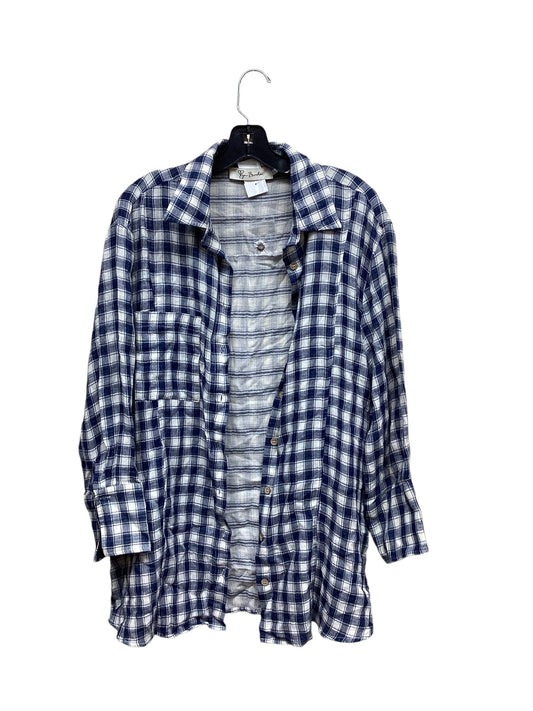 Top Long Sleeve By Clothes Mentor In Plaid Pattern, Size: M