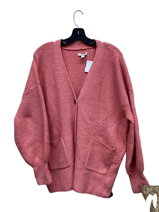 Sweater Cardigan By Nine West In Orange, Size: Xxl