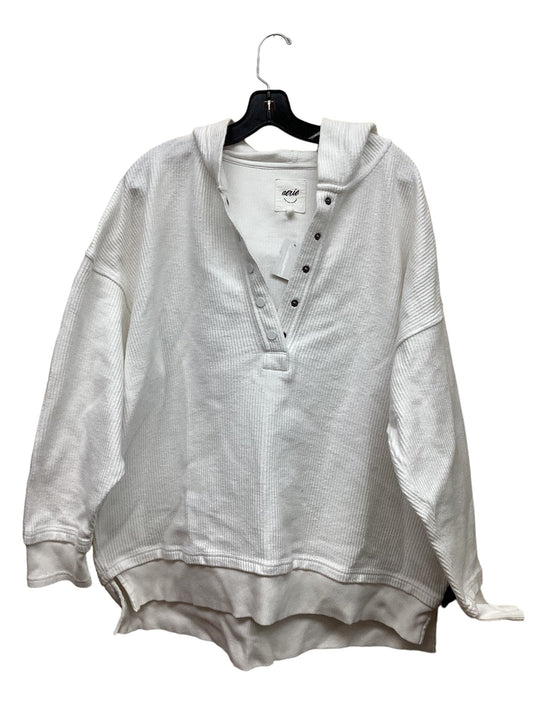 Sweatshirt Hoodie By Aerie In White, Size: L