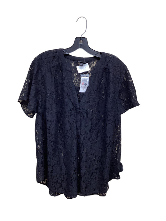 Top Short Sleeve By Torrid In Black, Size: Xl