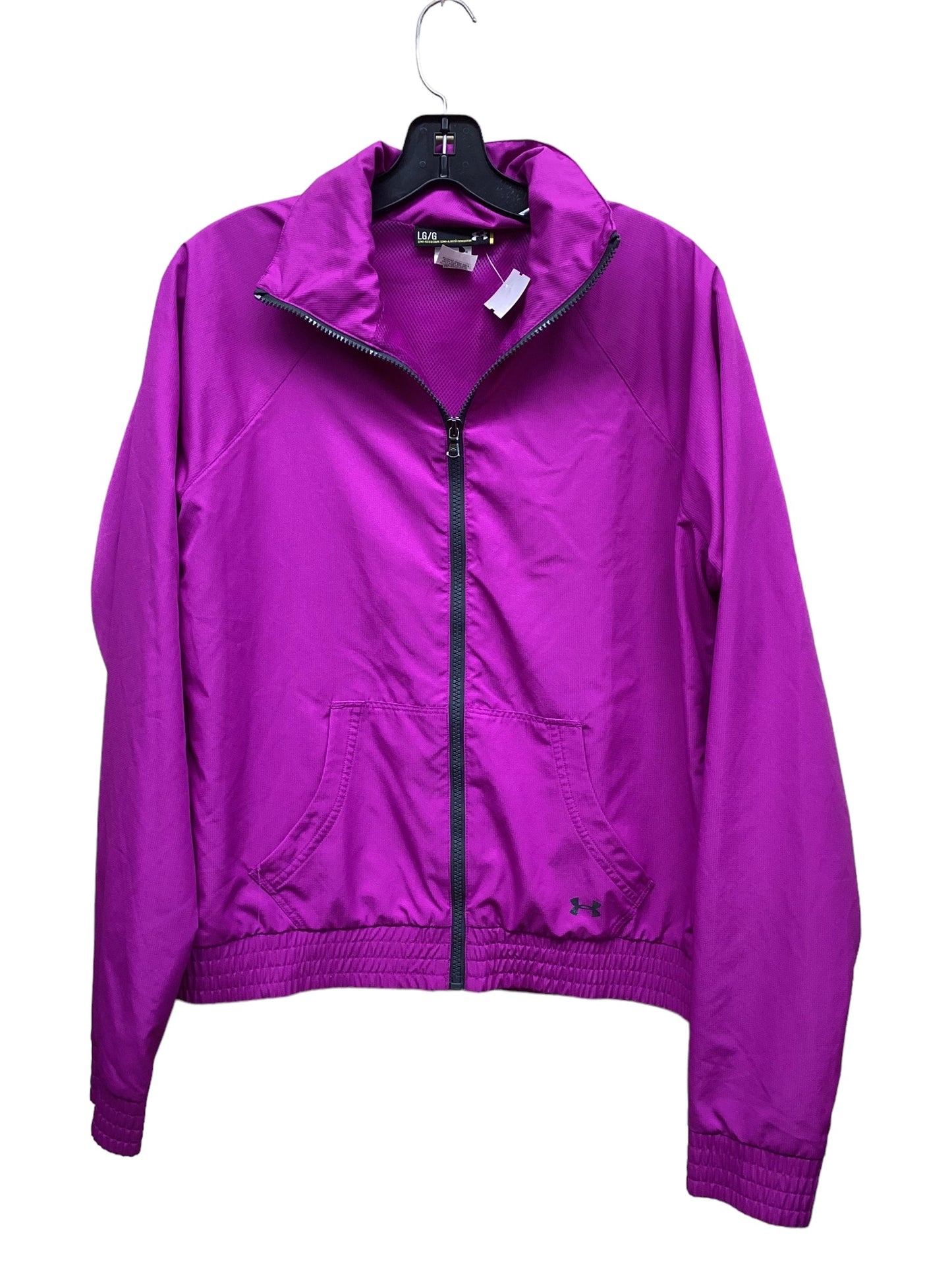 Athletic Jacket By Champion In Purple, Size: L