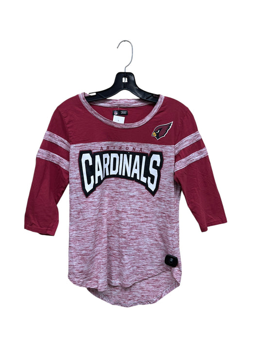 Top 3/4 Sleeve By Nfl In Red & White, Size: M