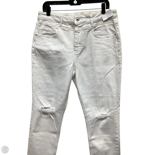 Jeans Straight By Pilcro In White, Size: 14