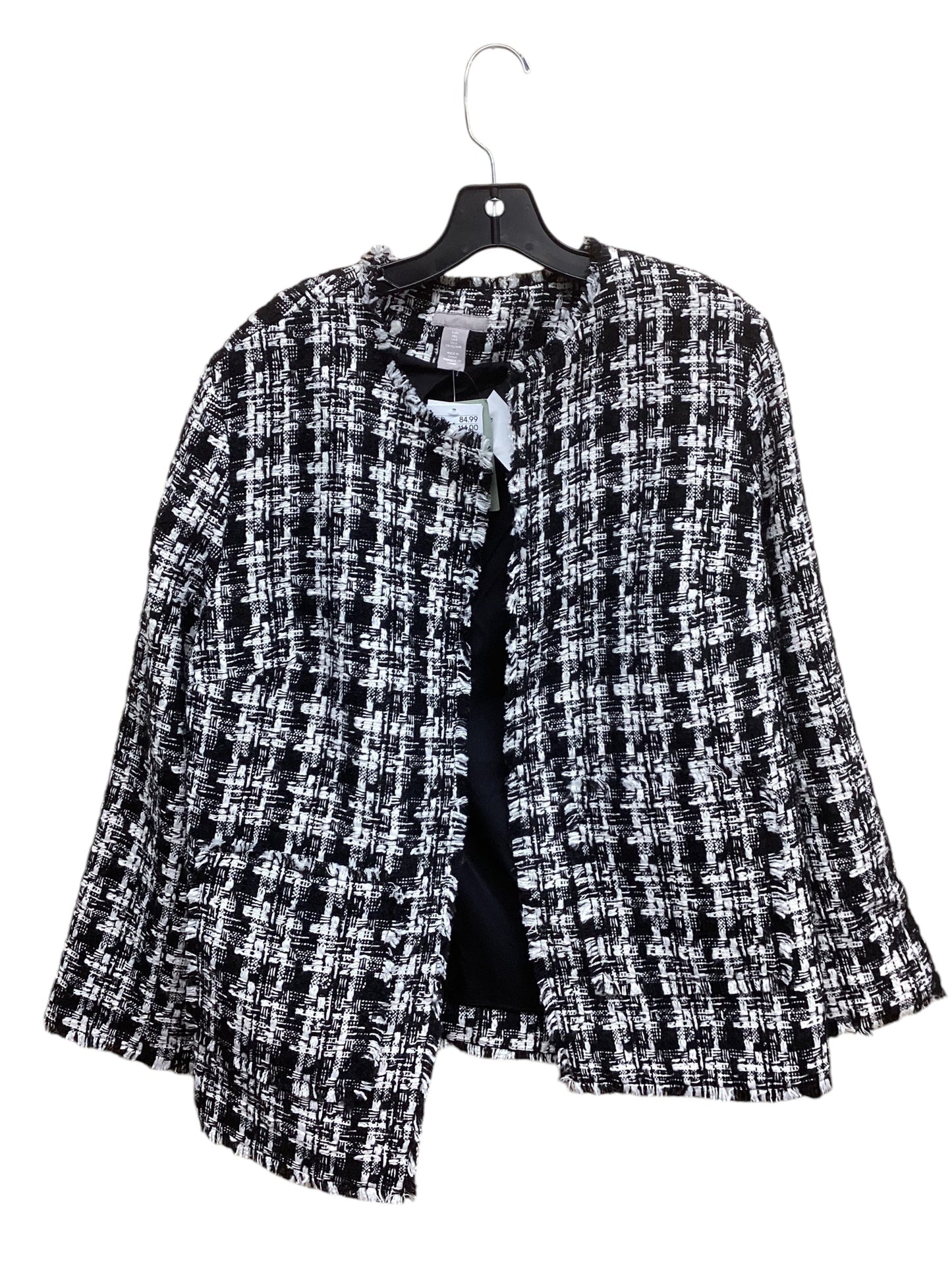 Blazer By H&m In Black & White, Size: L