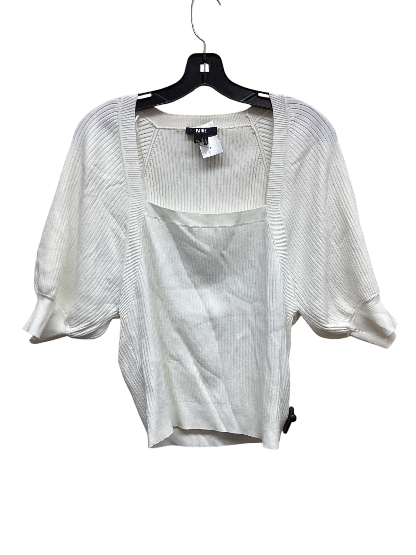 Top Short Sleeve By Paige In White, Size: Xl