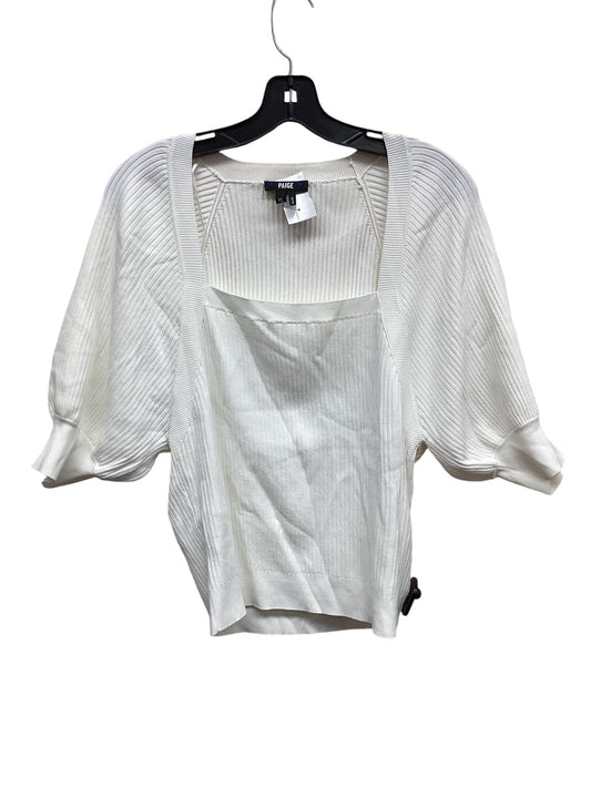 Top Short Sleeve By Paige In White, Size: Xl