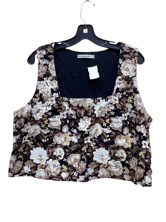 Top Sleeveless By Abercrombie And Fitch In Floral Print, Size: Xl