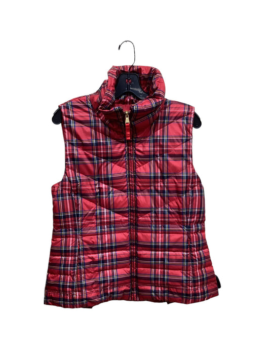 Vest Puffer & Quilted By Talbots In Plaid Pattern, Size: M