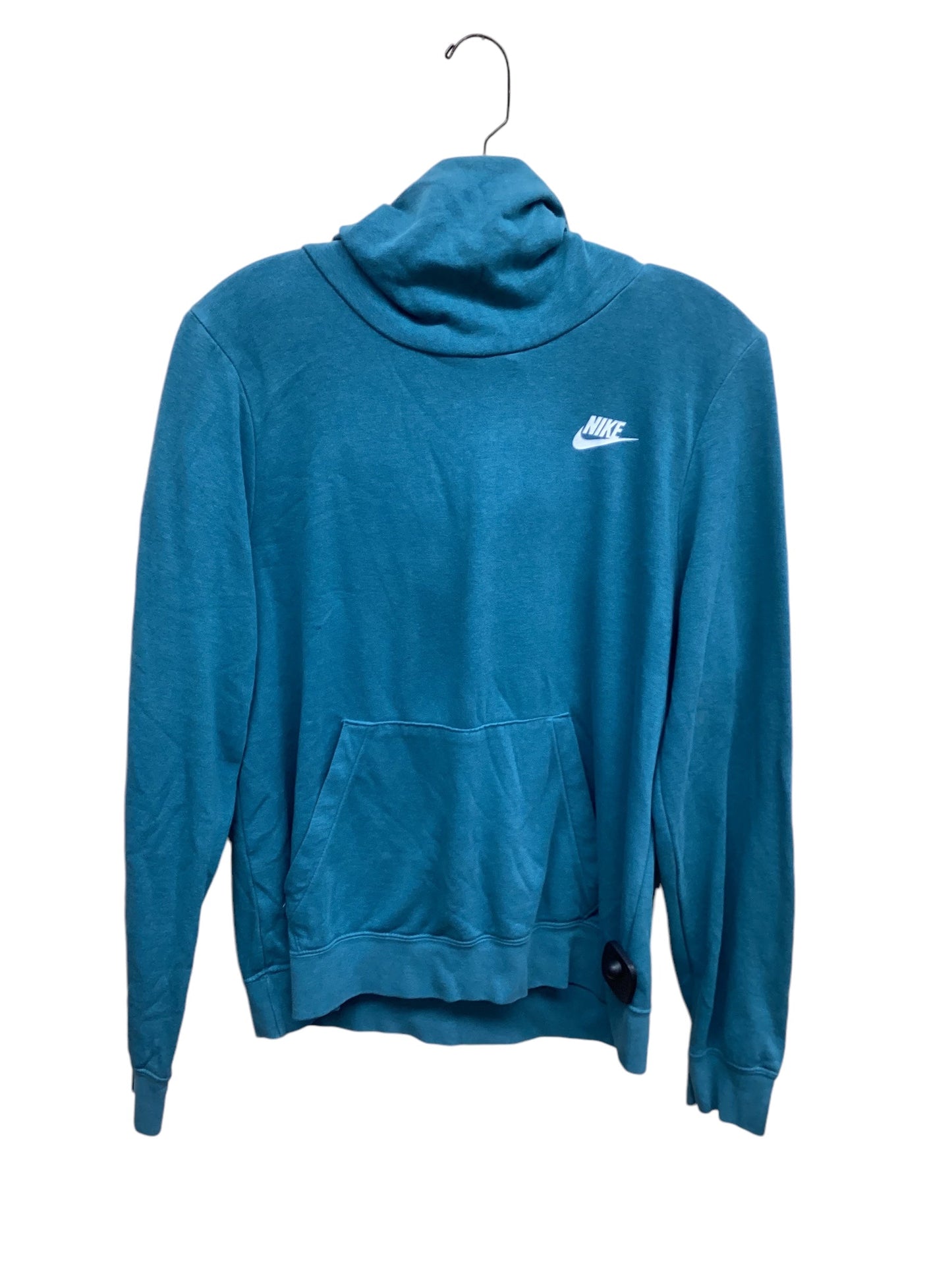 Athletic Sweatshirt Hoodie By Nike In Blue, Size: M