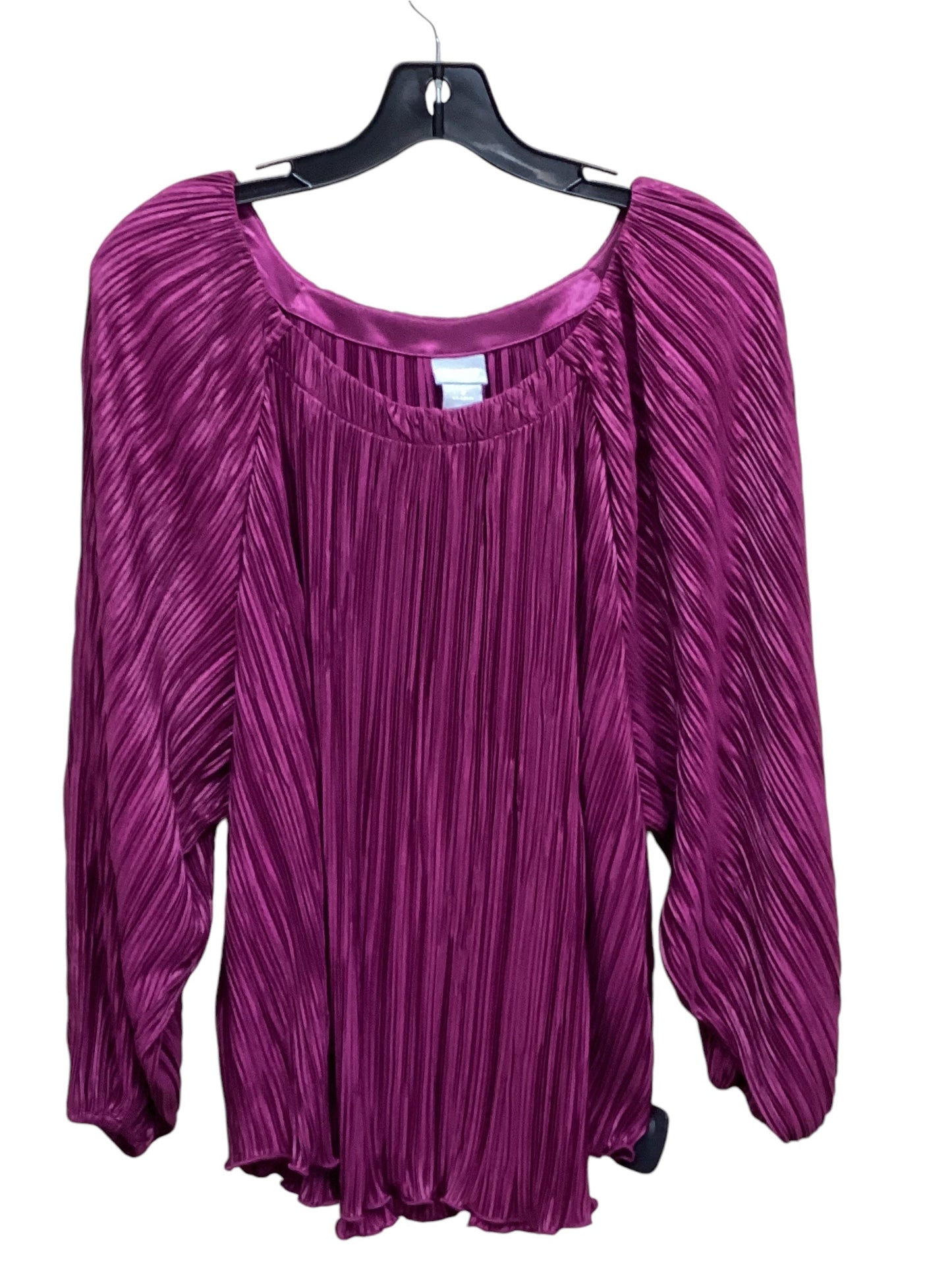 Top Long Sleeve By Chicos In Purple, Size: Xl