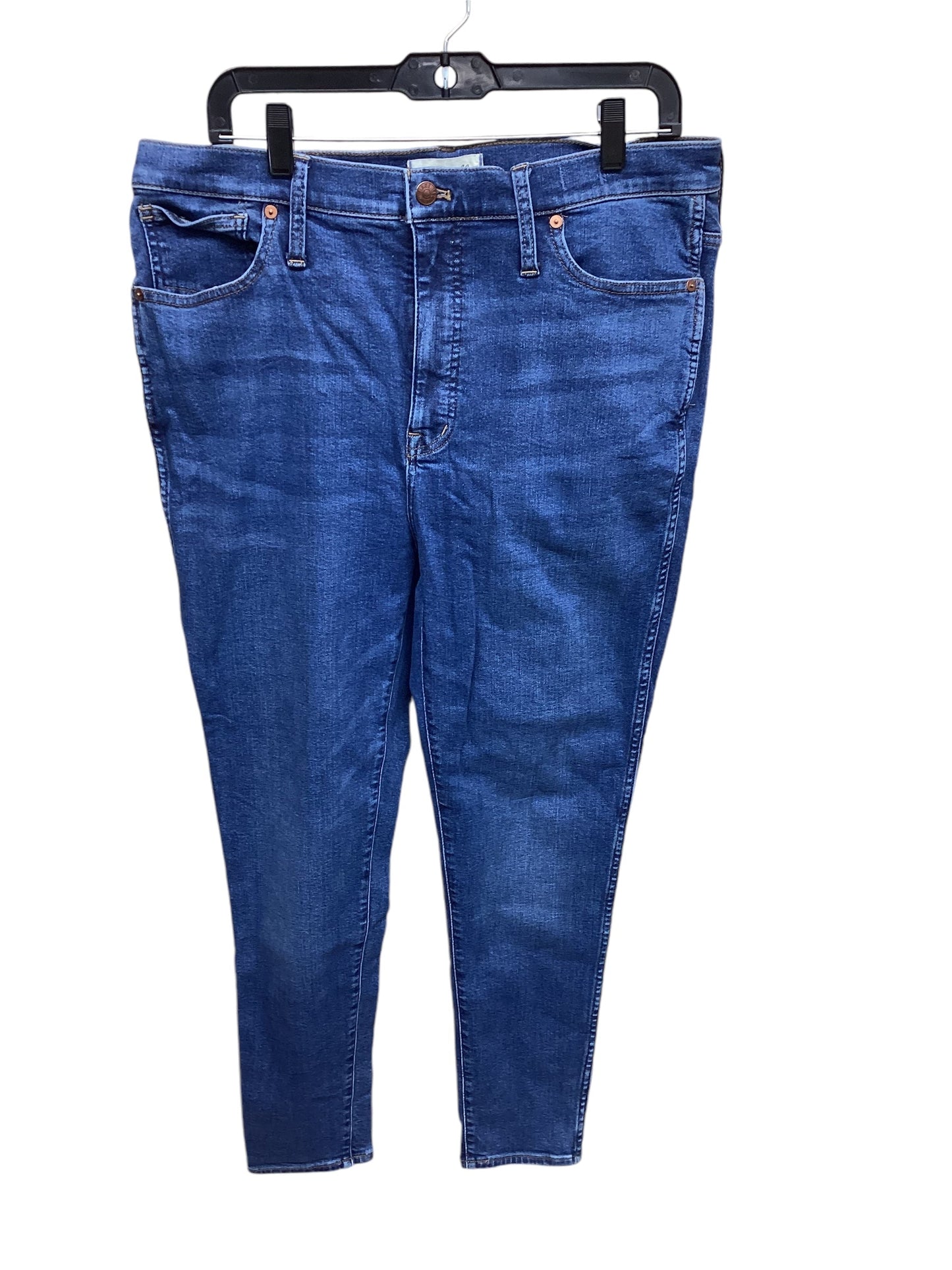 Jeans Skinny By Madewell In Blue Denim, Size: 16