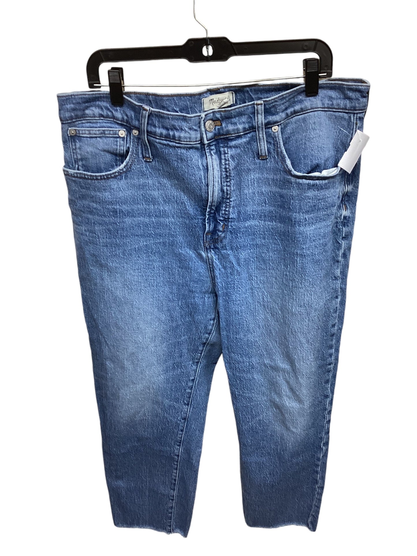 Jeans Straight By Madewell In Blue Denim, Size: 14